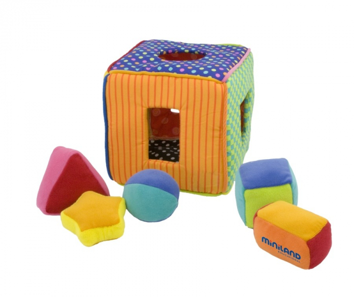 Cub moale cu forme de sortat - Miniland [3]