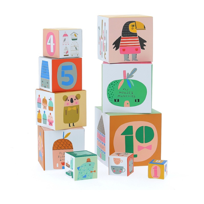 Cuburi din carton - Jucarie de stivuit Kawaï chic, Suzy Ultman - Vilac [4]