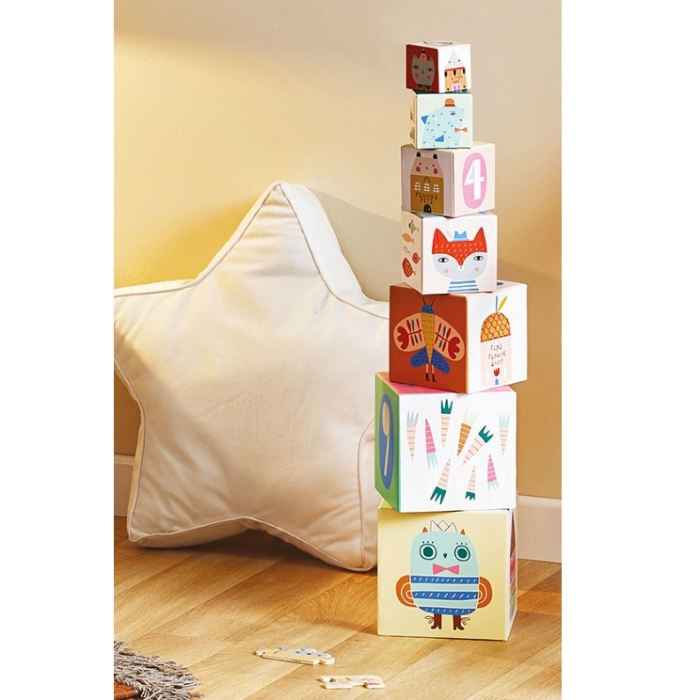 Cuburi din carton - Jucarie de stivuit Kawaï chic, Suzy Ultman - Vilac [2]