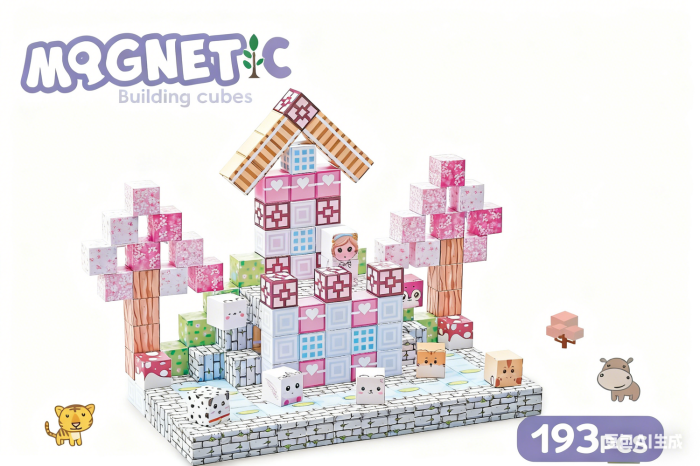 Cuburi magnetice  - Universul printeselor 193 piese (2 cm) [5]