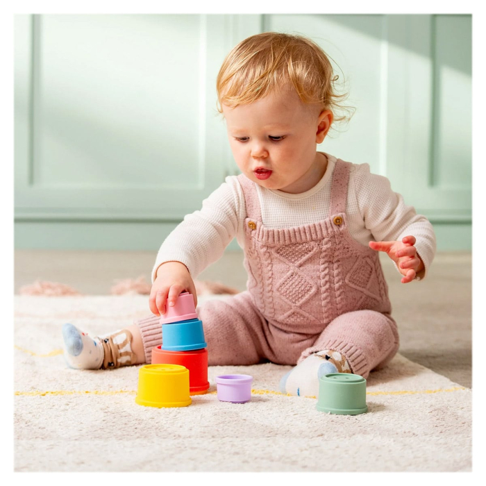 Cupe pentru stivuit din silicon pentru bebe, Tickit [3]