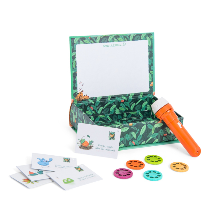 Cutie cu lanterna de proiectat povesti In jungla, Moulin Roty [2]