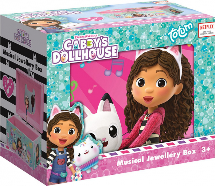 Cutie muzicala pentru bijuterii cu figurina Gabby Dollhouse si oglinda [2]