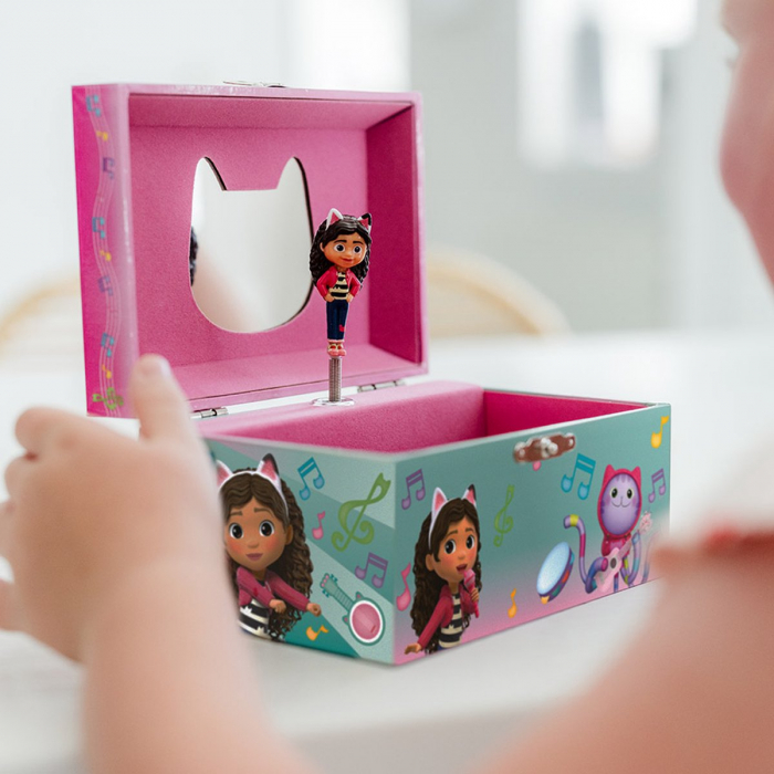 Cutie muzicala pentru bijuterii cu figurina Gabby Dollhouse si oglinda [6]