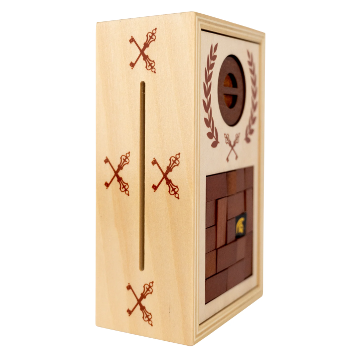 Cutie puzzle IQ din lemn cu mecanism roman - Roman Lock Box [3]