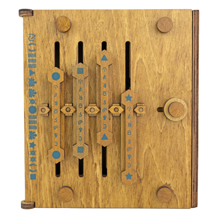 Cutie puzzle IQ din lemn cu mecanism secret - Caesar's Codex [11]