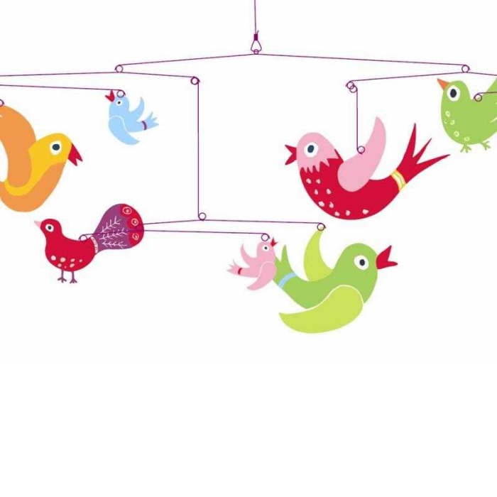Decoratii mobile camera copilului cu pasari Djeco [1]