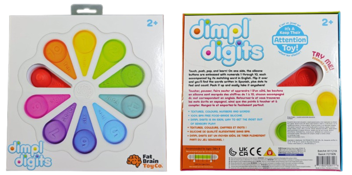 Dimpl Digits – Jucarie senzoriala cu bule numerice din silicon [2]