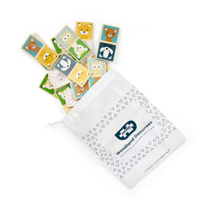 Domino din lemn - Animalute din padure (pastel) [4]