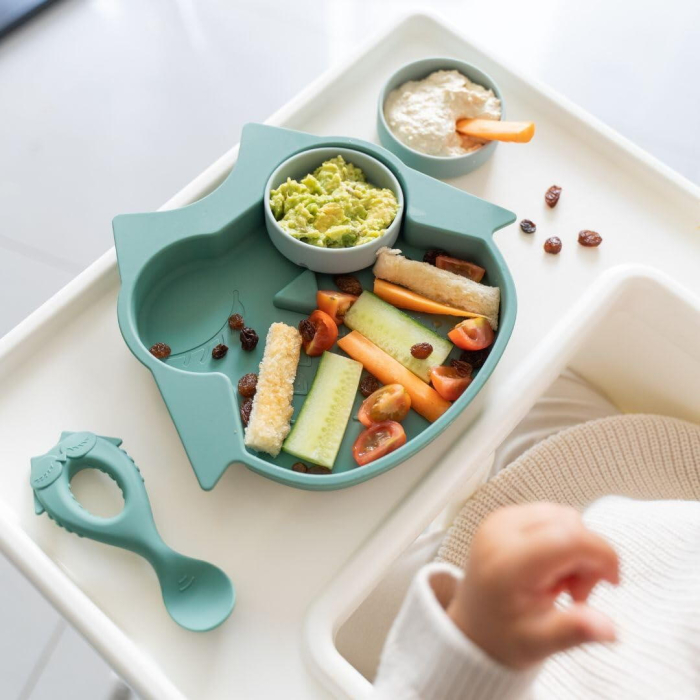 Farfurie diversificare din silicon - Bufnita [5]