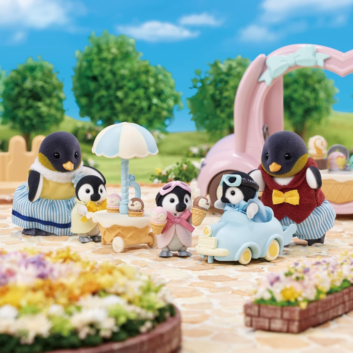 Figurine Sylvanian Families-Pinguini Cu Masinuta [5]