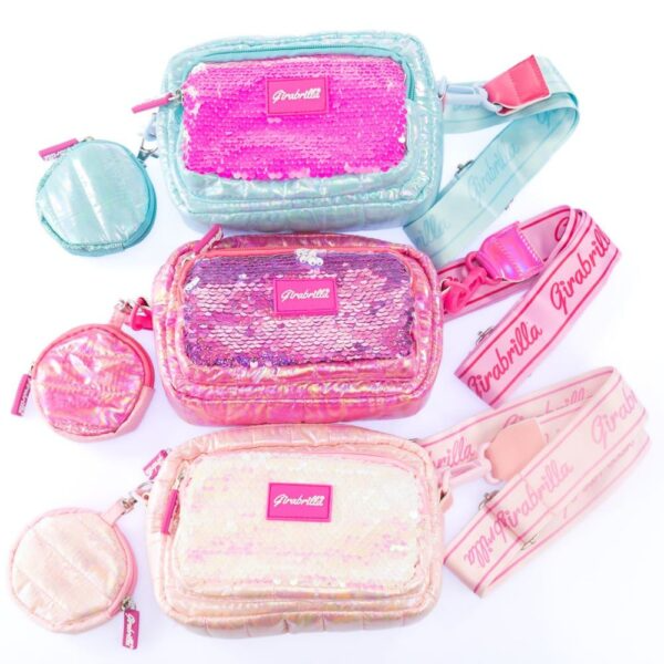 Geanta clutch si portofel monede Girabrilla - matlasata, cu paiete reversibile [3]