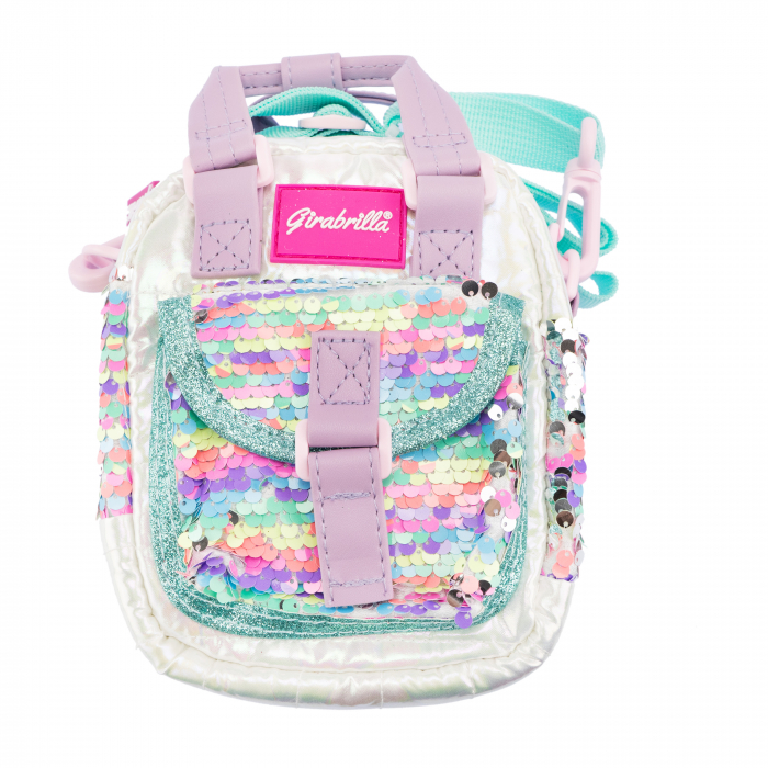 Gentuță Girabrilla Puffer – geantă matlasată cu paiete și efect irizat [1]