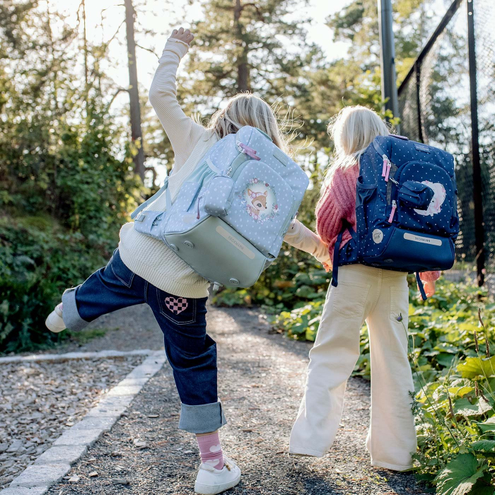 Ghiozdan, rucsac ergonomic cu perna de aer, set Active Air FLX 6 piese, Forest Deer Dusty Mint [2]