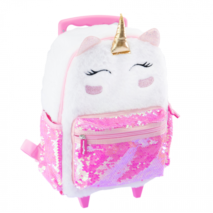 Ghiozdan troler fetiță Girabrilla – Unicorn Magic, cu paiete reversibile și roți rezistente [2]