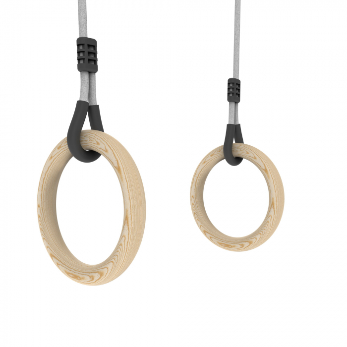 Inele gimnastice din lemn MB200 / MB300, Exit Toys [2]