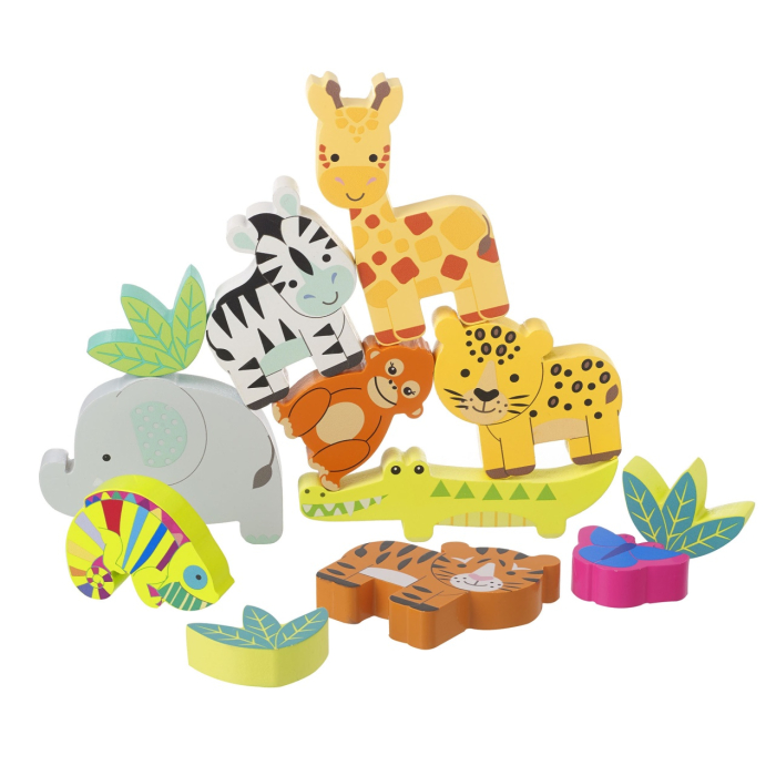 Joc Animale din jungla de stivuit, Orange Tree Toys [4]