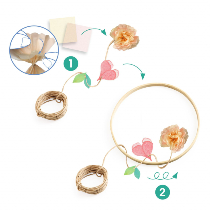 Joc creativ DIY Coronita cu flori Dalia, Djeco [2]