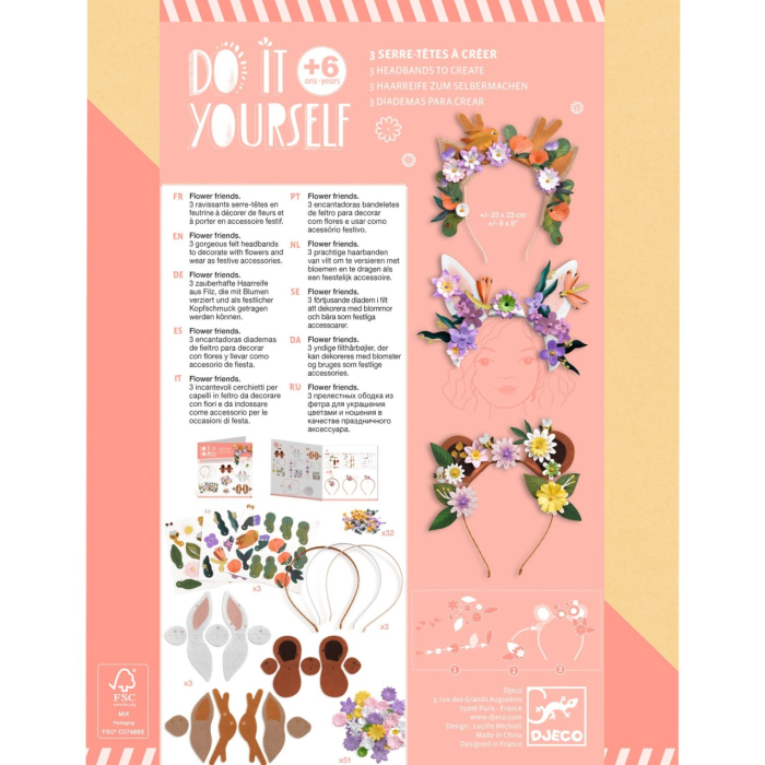Joc creativ DIY Coronite cu flori, Djeco [2]