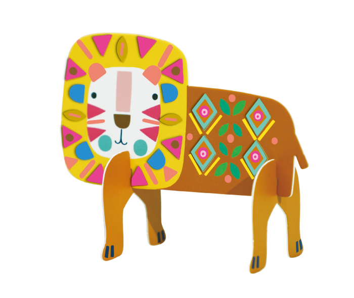 Joc creativ Stick'N'Play cu scene 3D si stickere repozitionabile - Animale Safari [9]