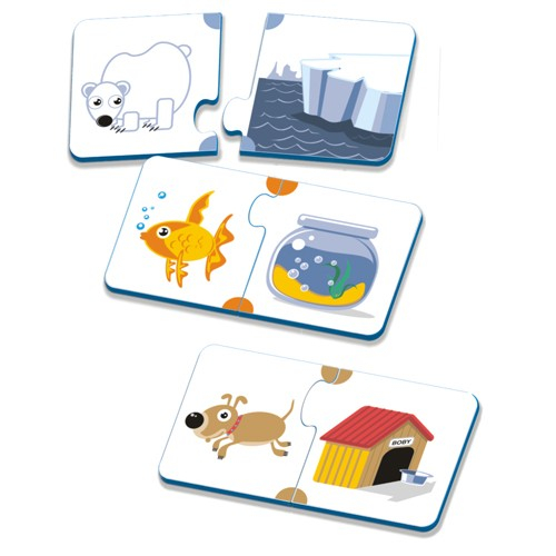 Joc de asociere Animalele si mediul de viata Miniland [4]