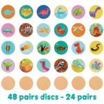 Joc de asociere perechi Boppi, 48 piese, Dinozauri [6]