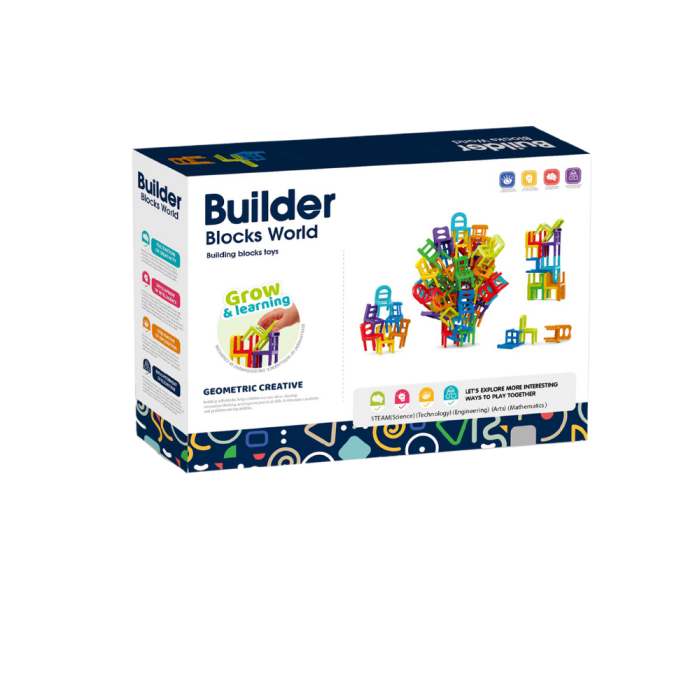 Joc de constructie STEAM - Scaune colorate (72 piese) [3]