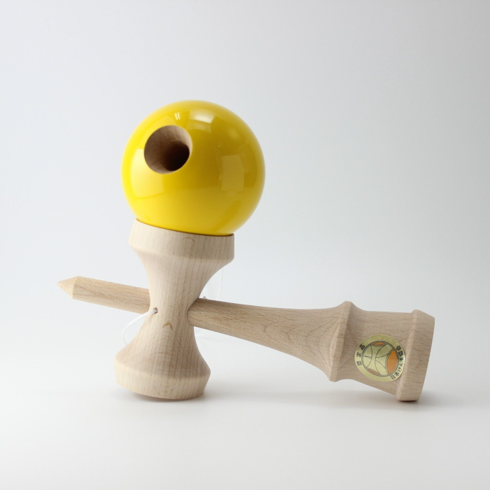 Joc de indemanare din lemn Kendama Ozora, 18 cm - Galben [2]