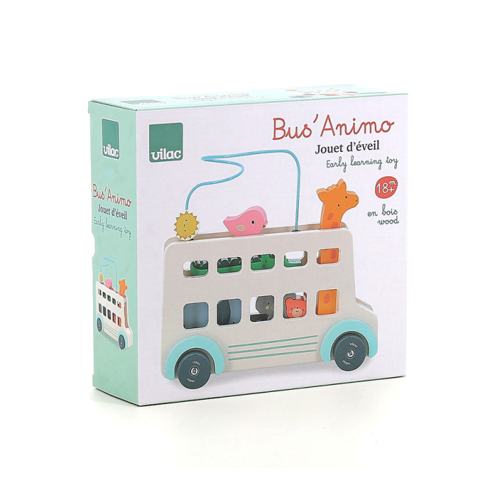 Joc de indemanare / motricitate fina - Autobuz cu animale, design Sarah Betz - Vilac [3]
