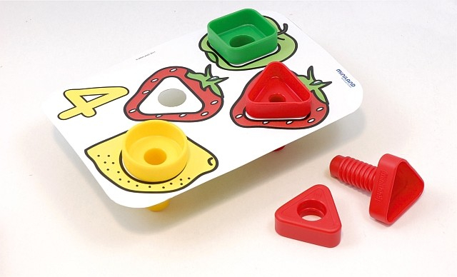 Joc de indemanare Suruburi si Piulite si cutie de depozitare Miniland [2]