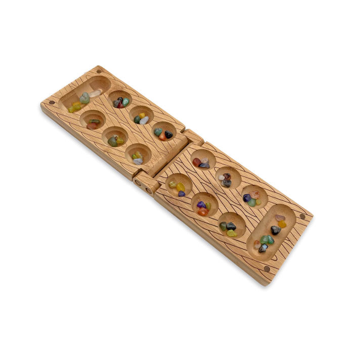 Joc de strategie Mancala din bambus, 2 jucatori - Travel Bamboo Mancala [6]