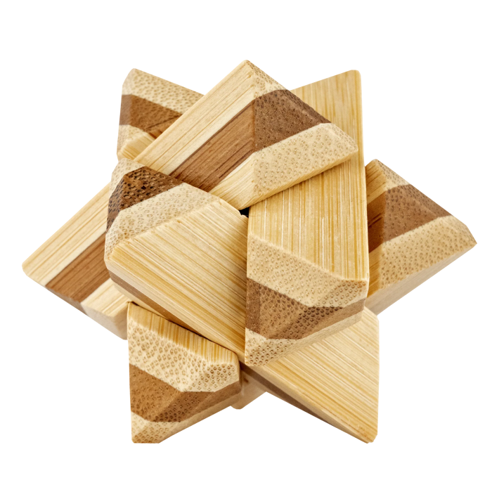 Joc logic IQ 3D din bambus, 12 piese - The Splinter [2]