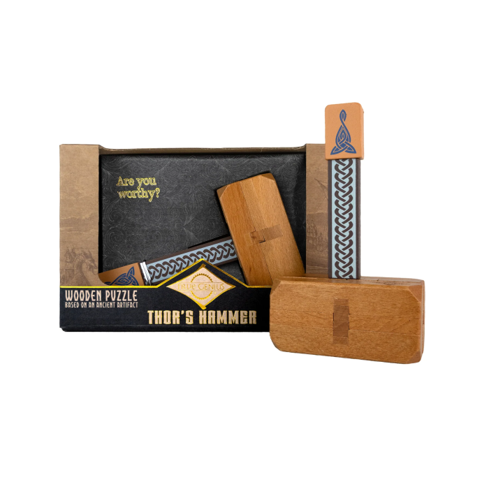 Joc logic IQ 3D din lemn, 12 piese - Thor's Hammer [6]