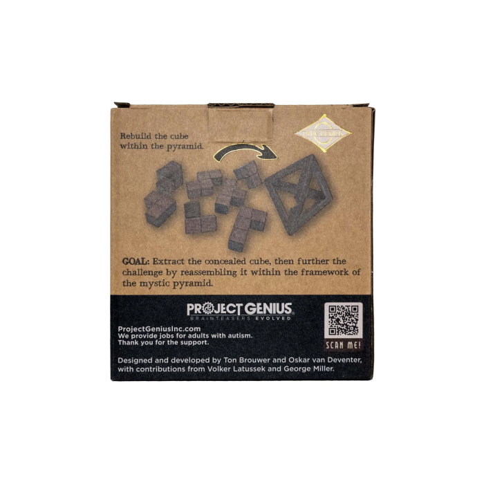 Joc logic IQ 3D din lemn cu cub ascuns - Egyptian Triglyph [6]