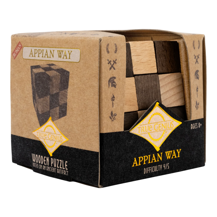 Joc logic IQ 3D din lemn, puzzle cubic - Appian Way [6]