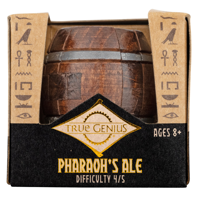 Joc logic IQ 3D din lemn, puzzle tip butoi - Pharaoh's Ale [4]