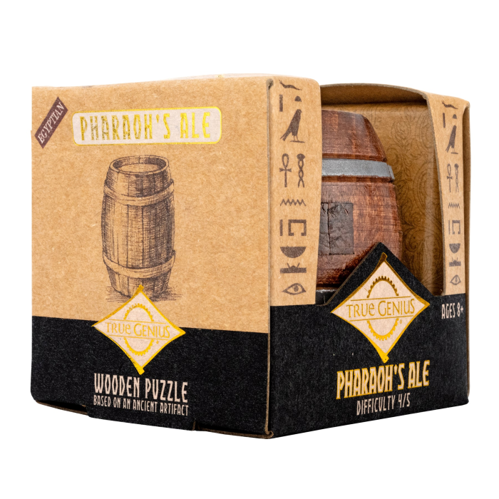 Joc logic IQ 3D din lemn, puzzle tip butoi - Pharaoh's Ale [5]