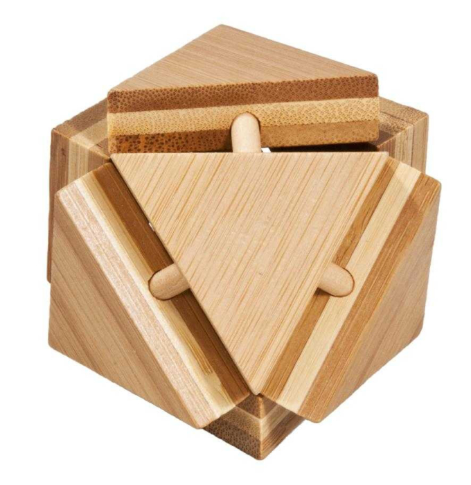 Joc logic IQ din lemn bambus Triangleblock [1]