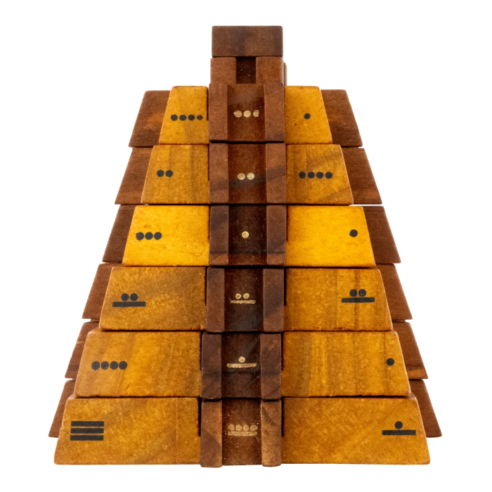 Joc logic IQ matematic 3D din lemn - El Castillo Pyramid [5]