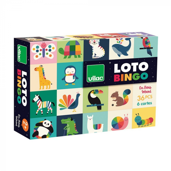 Joc loto din lemn - animale curcubeu [1]