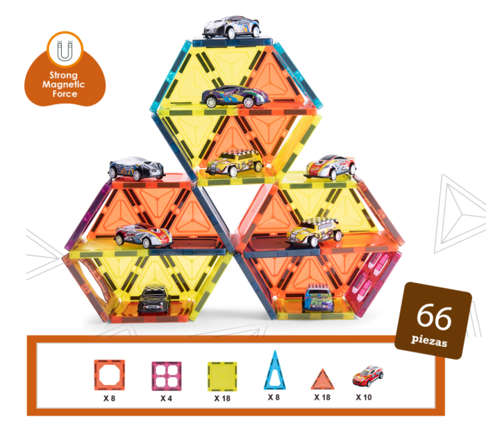 Joc magnetic - Parcarea masinutelor 66 piese (7.5 cm) [5]