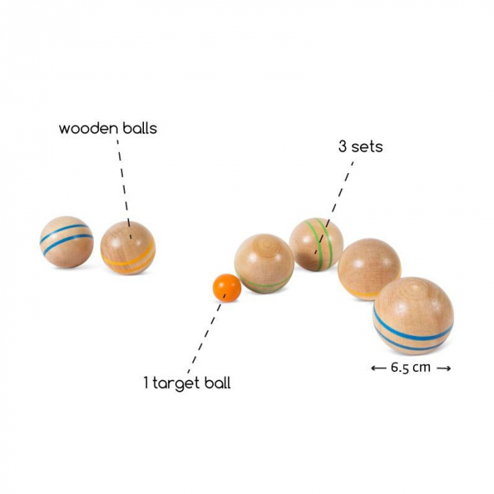 Joc Petanque cu bile din lemn, BS Toys [1]