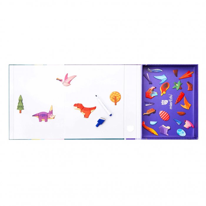 Joc puzzle magnetic de arta si asociere - Lumea dinozaurilor [6]