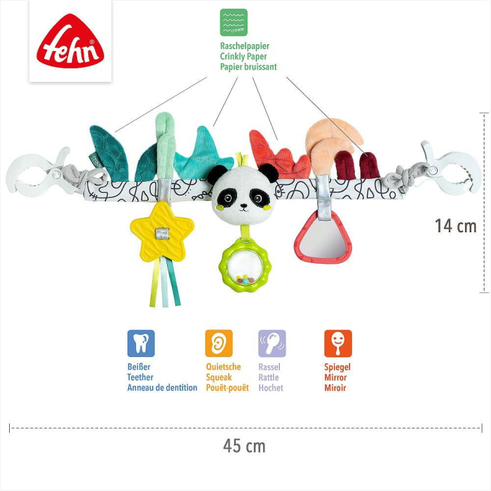 Jucarie carucior Dobabydoo - Ursulet panda [5]