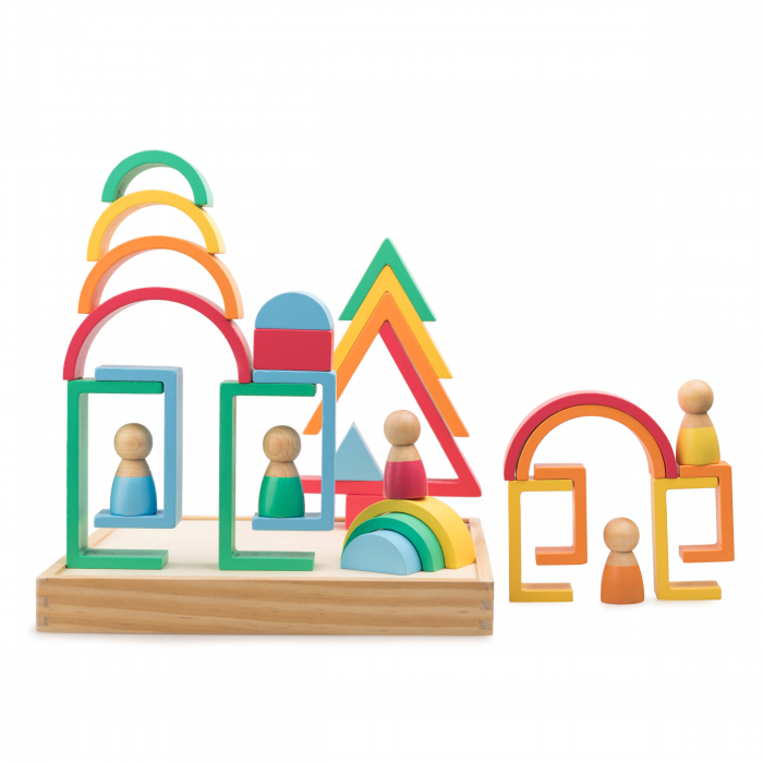 Jucarie de construit Montessori Curcubeu Kipod [2]
