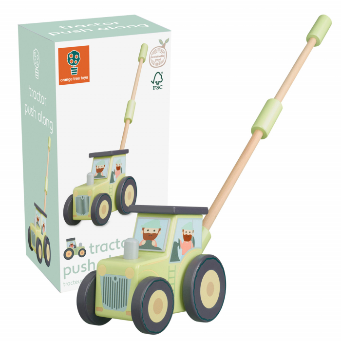 Jucarie de impins tractor, Orange Tree Toys [2]
