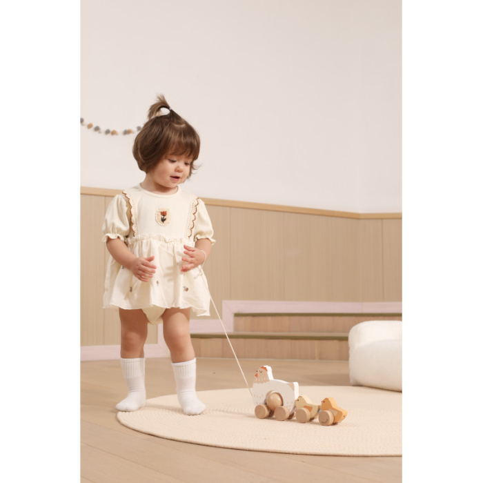 Jucarie de tras Closca cu ou rotativ si puisori veseli, PolarB Viga [4]