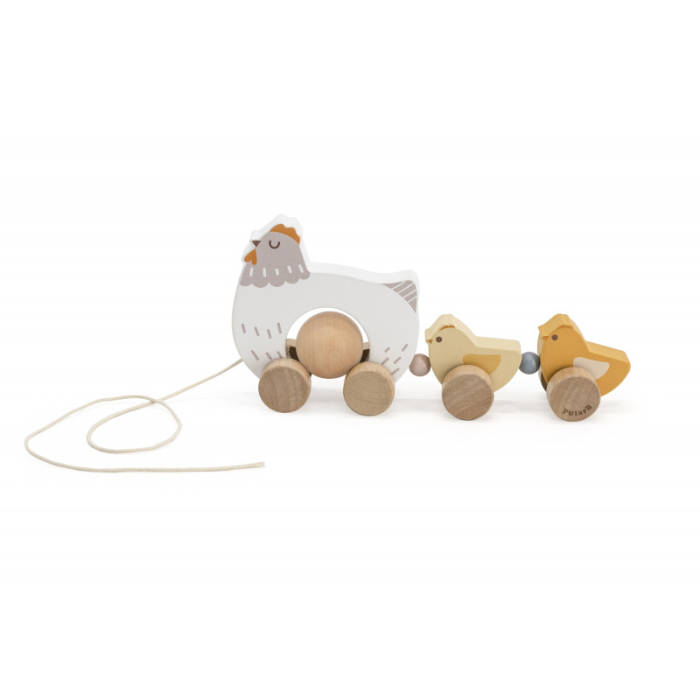 Jucarie de tras Closca cu ou rotativ si puisori veseli, PolarB Viga [2]