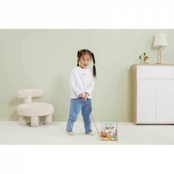 Jucarie de tras cu labirint de bile si roti dintate, Viga [4]