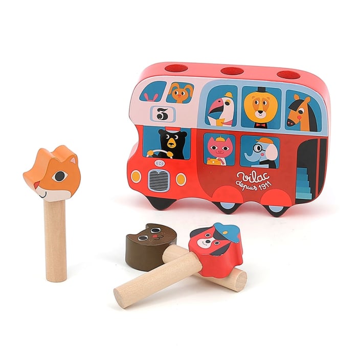 Jucarie din lemn POP-UP Autobuz - design Ingela P. Arrhenius - Vilac [2]